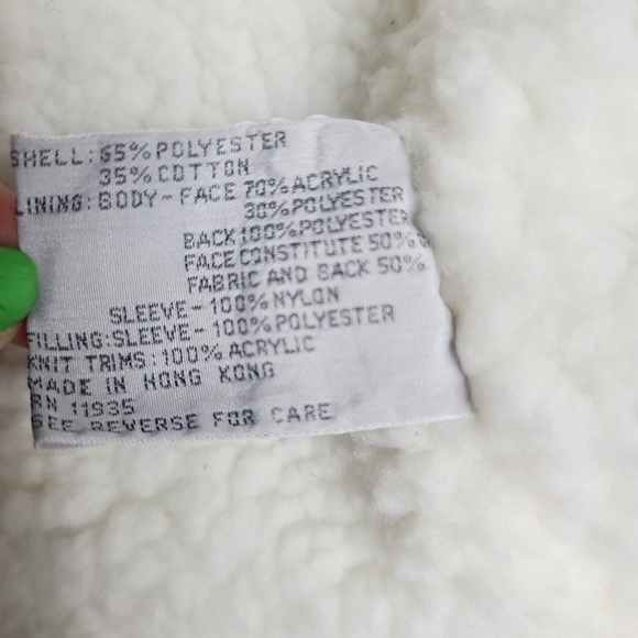 Vintage 80s Blue Sherpa Lined Winter Jacket Windsor Bay 1X Plus - Picture 14 of 15